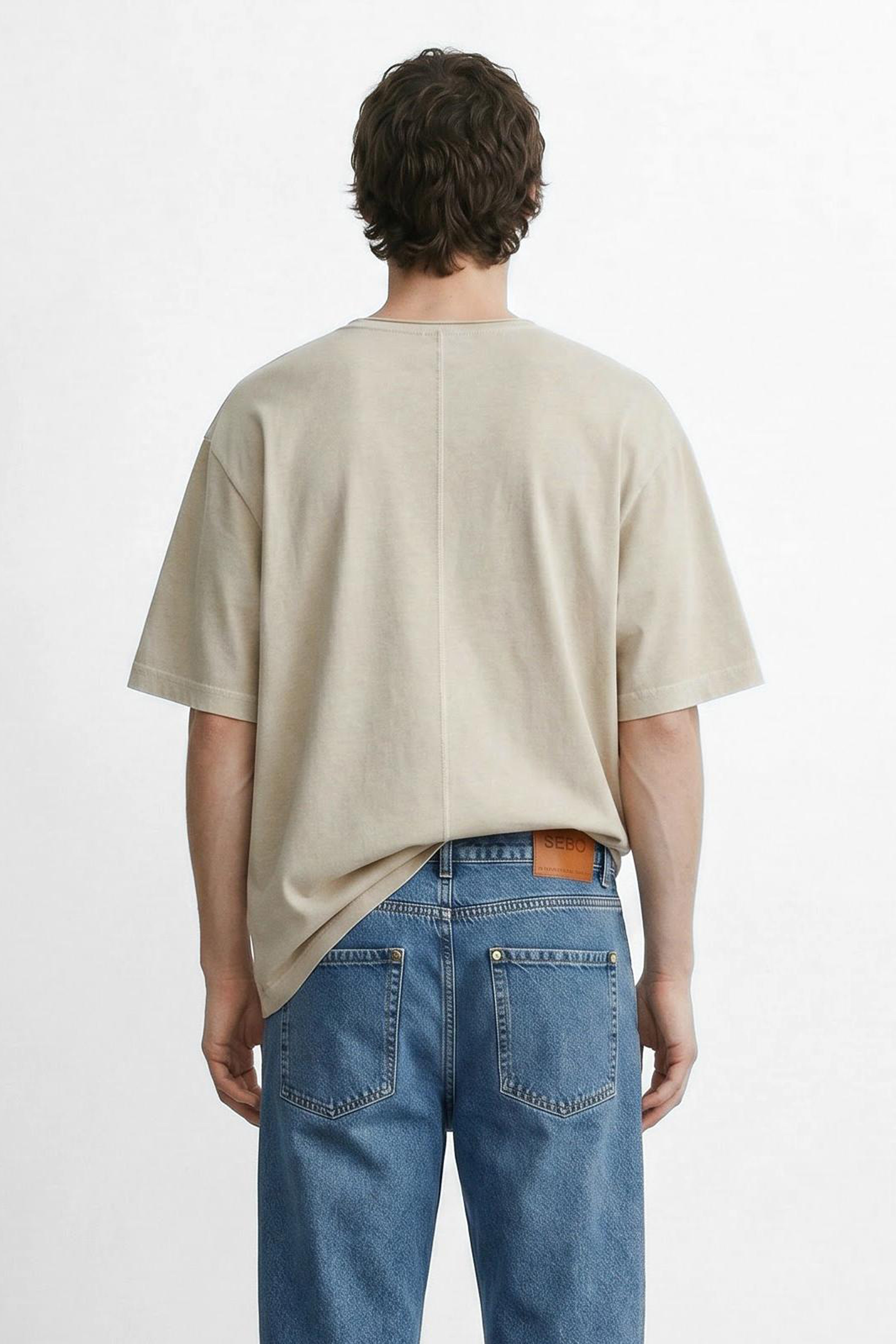 Mid Fit Linen Blend T-Shirt