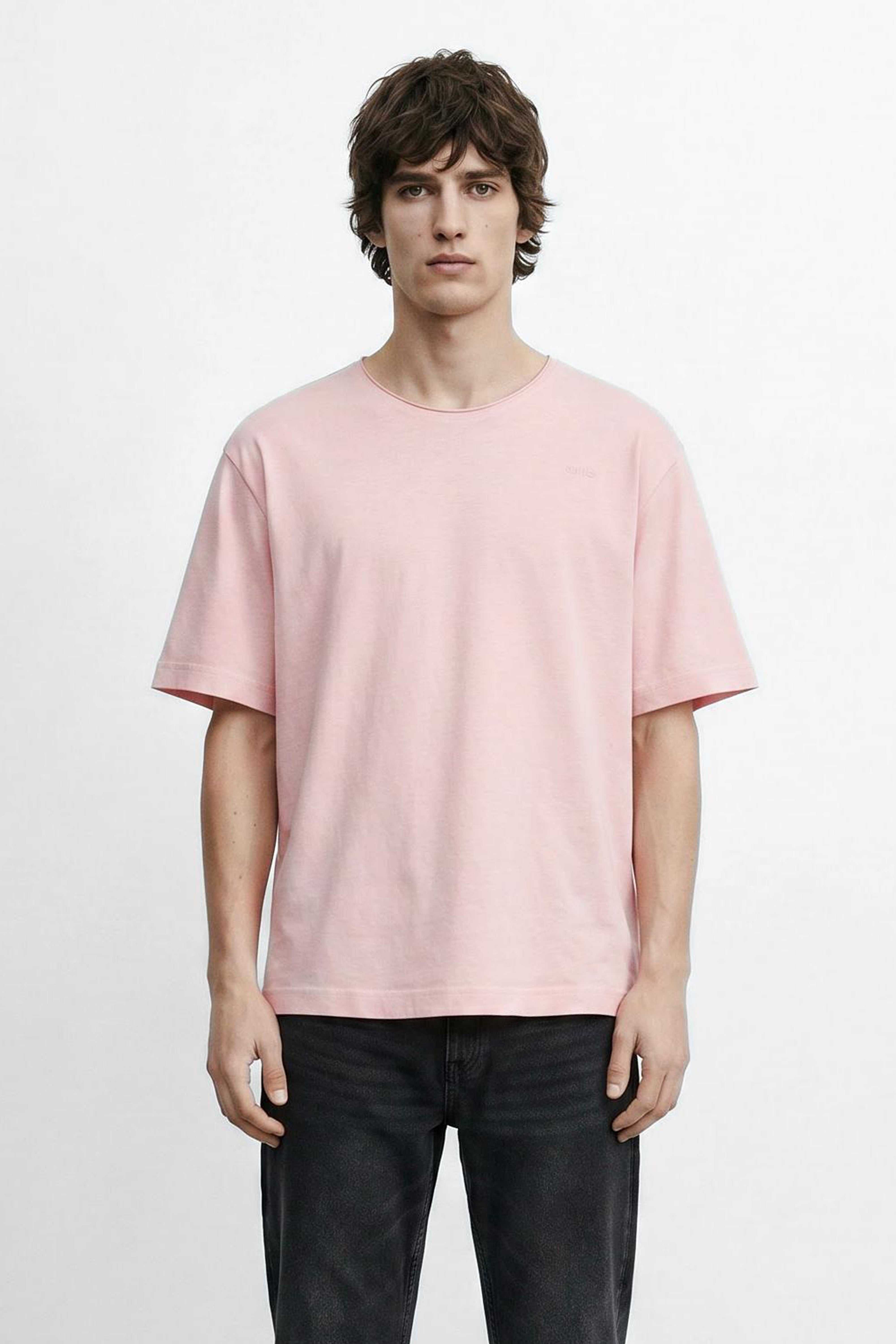 Mid Fit Linen Blend T-Shirt