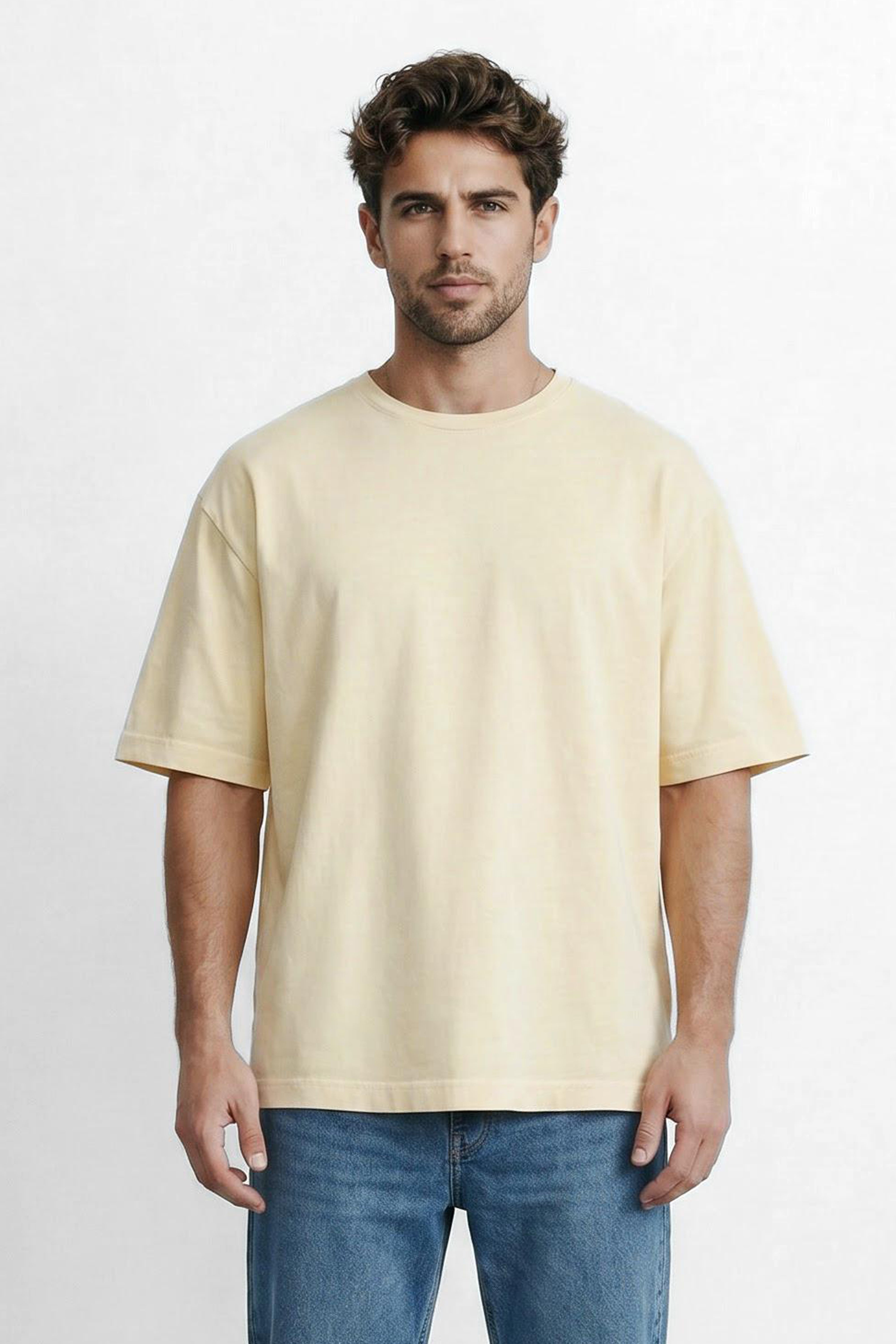 Mid Fit Linen Blend T-Shirt