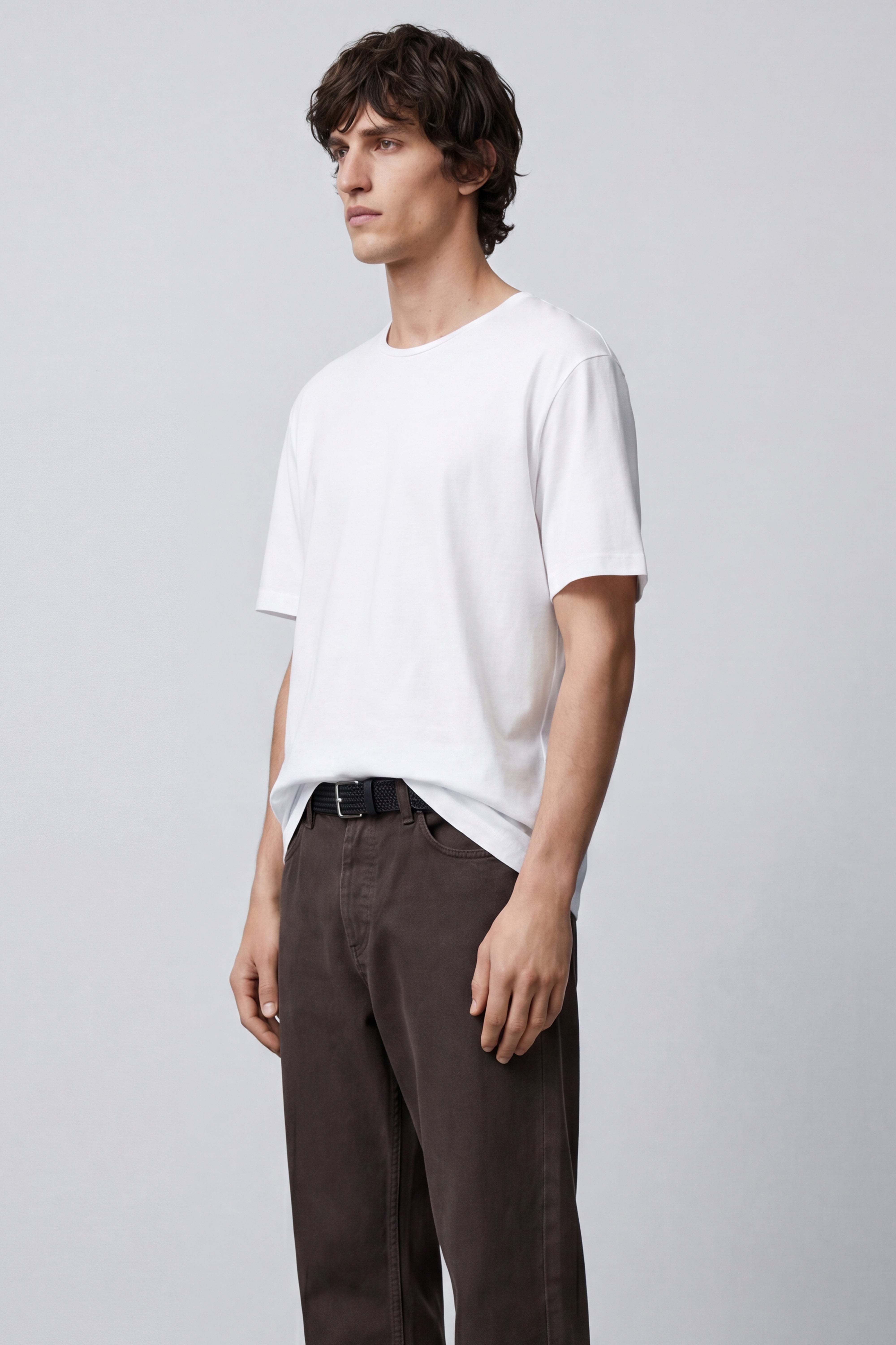 Mid Fit Linen Blend Tee