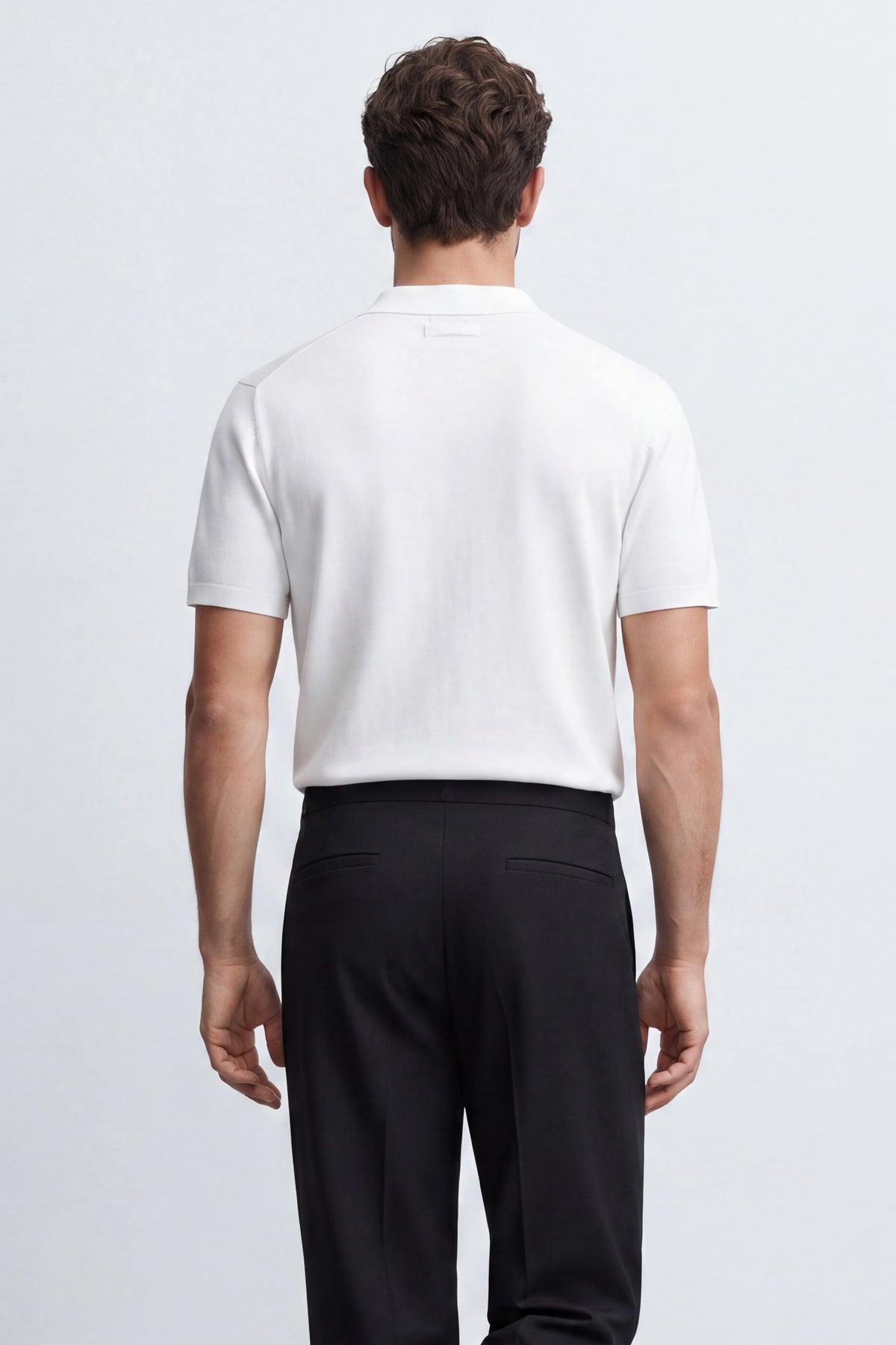 Mid Fit Knitted Polo Shirt