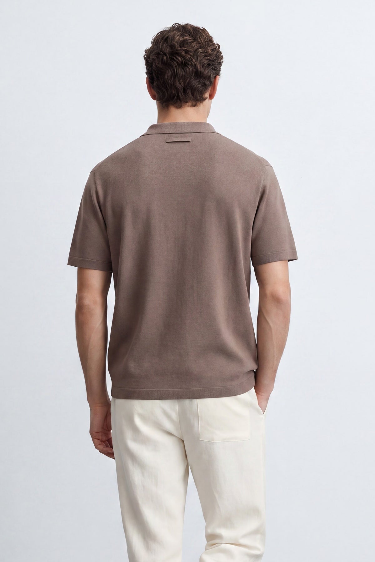 Mid Fit Knitted Polo Shirt