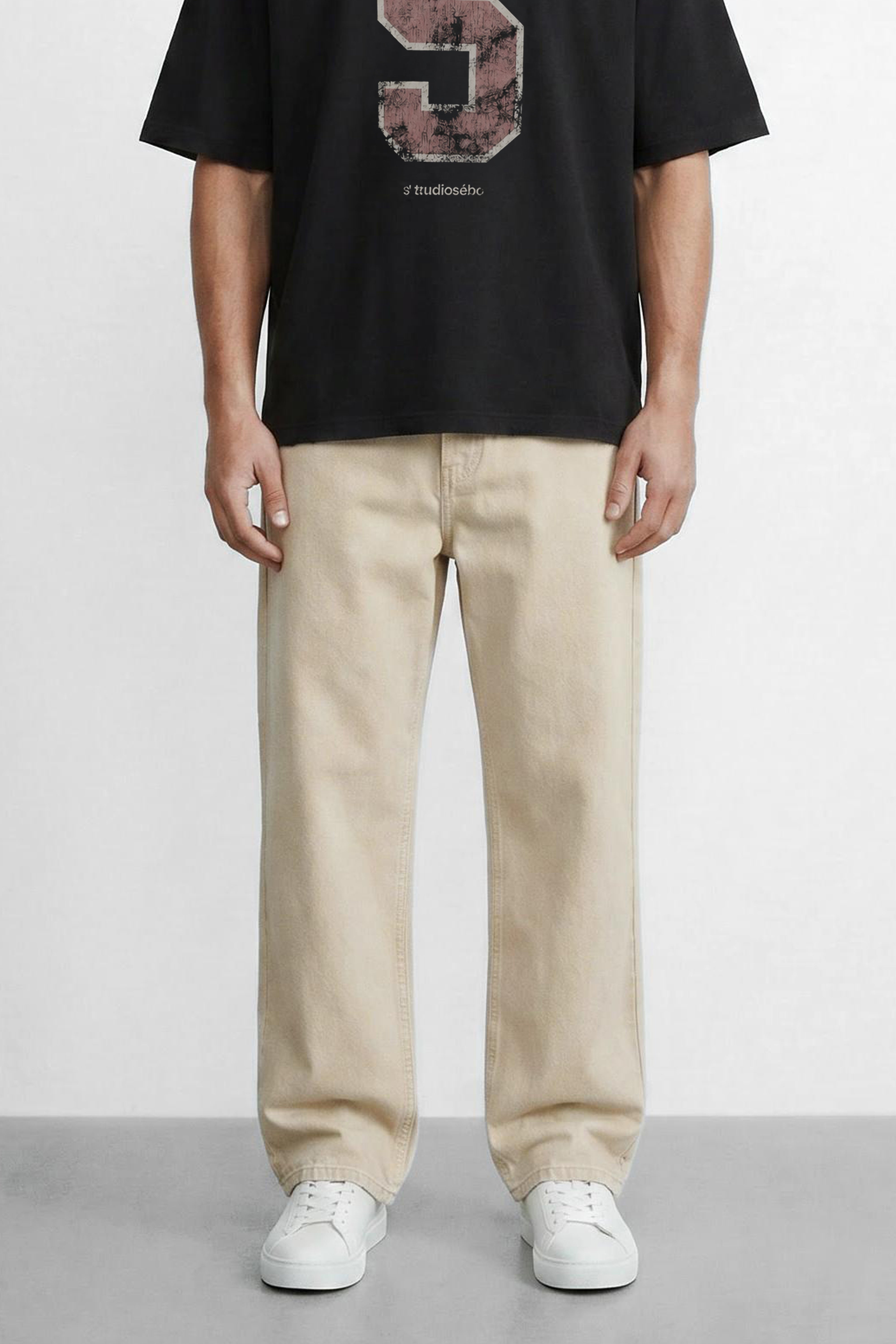 Straight Fit Cotton Pants