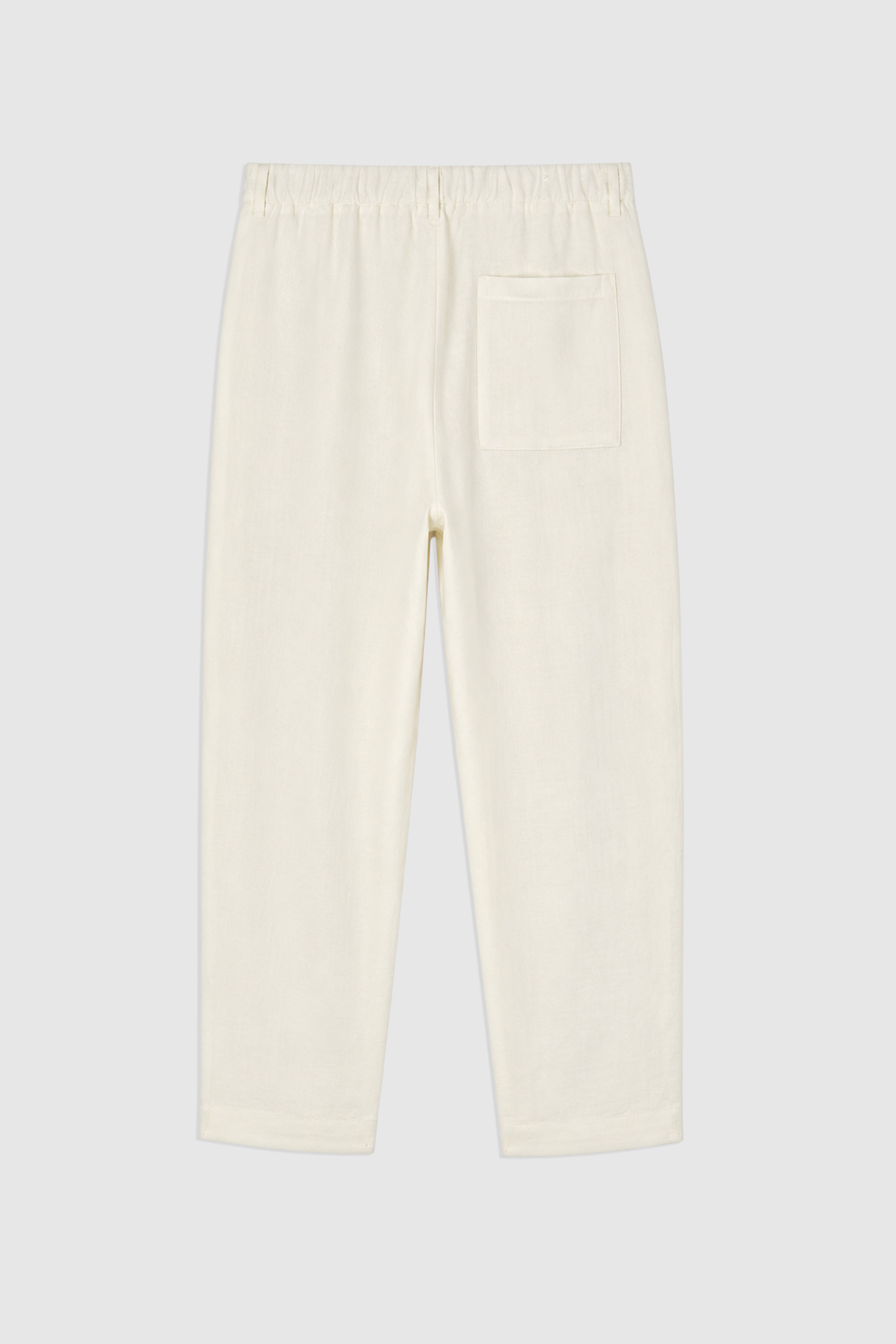 Carrot Fit Linen Blend Pants