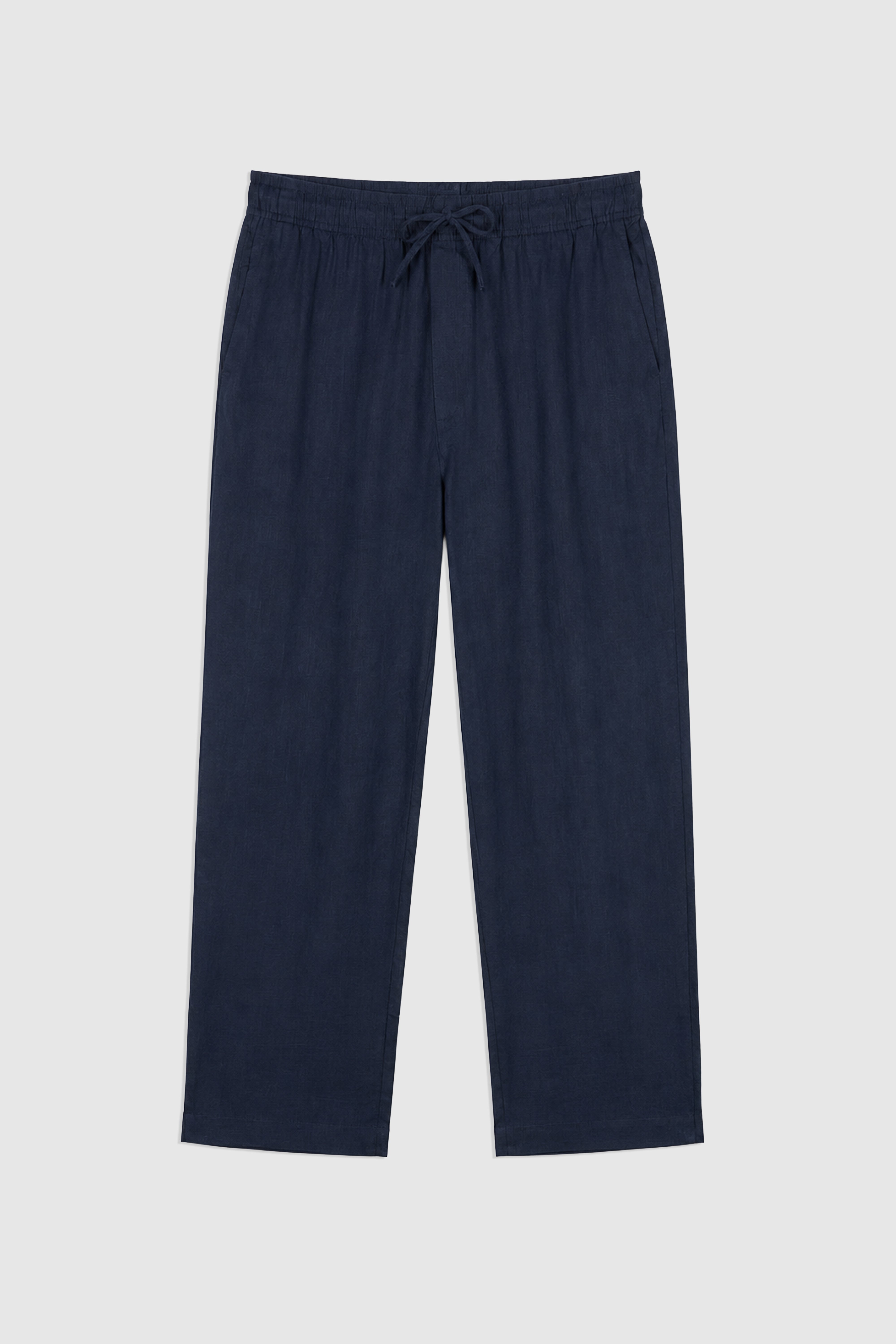 Straight Fit Linen Pants