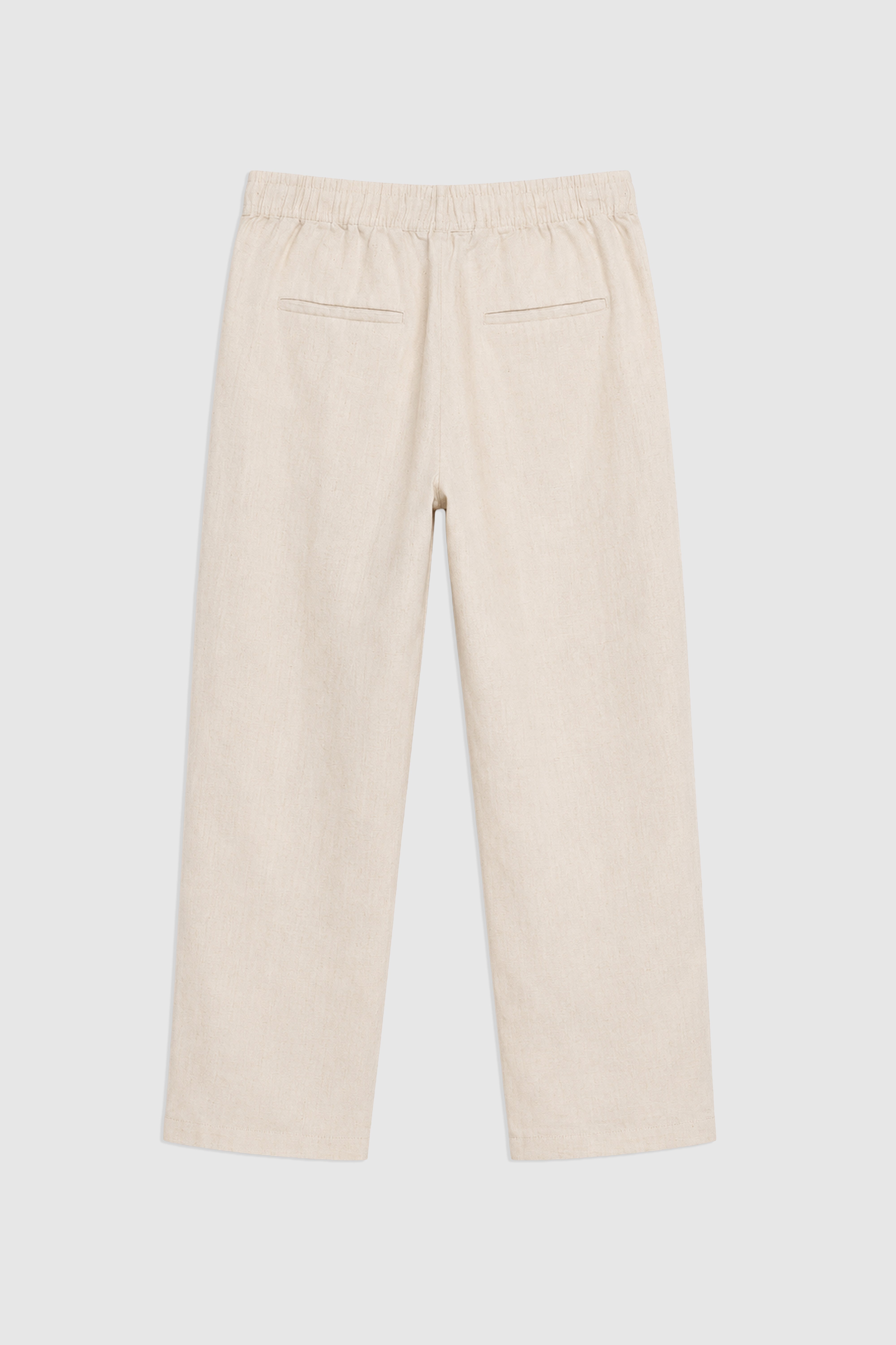 Straight Fit Linen Pants