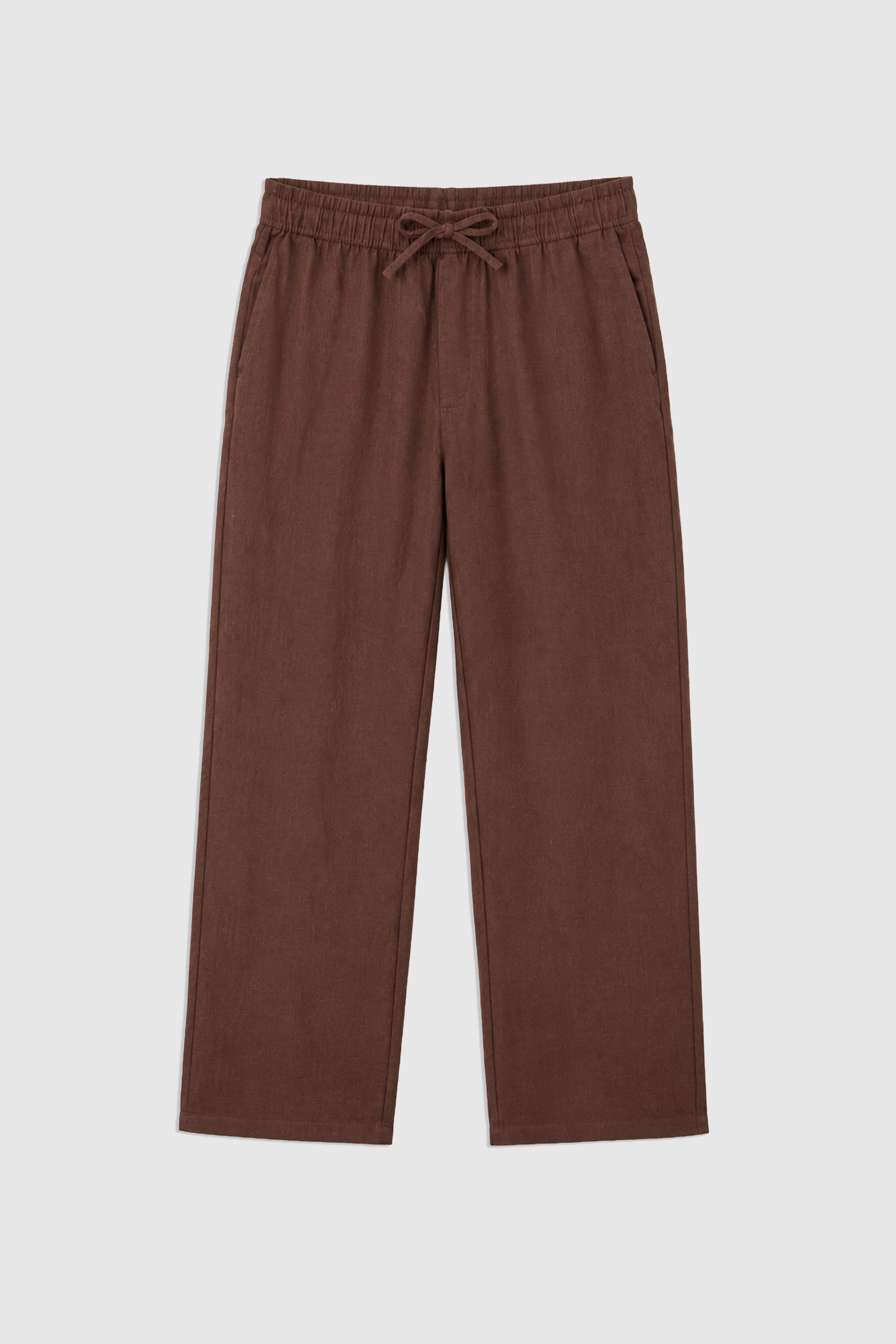 Straight Fit Linen Pants