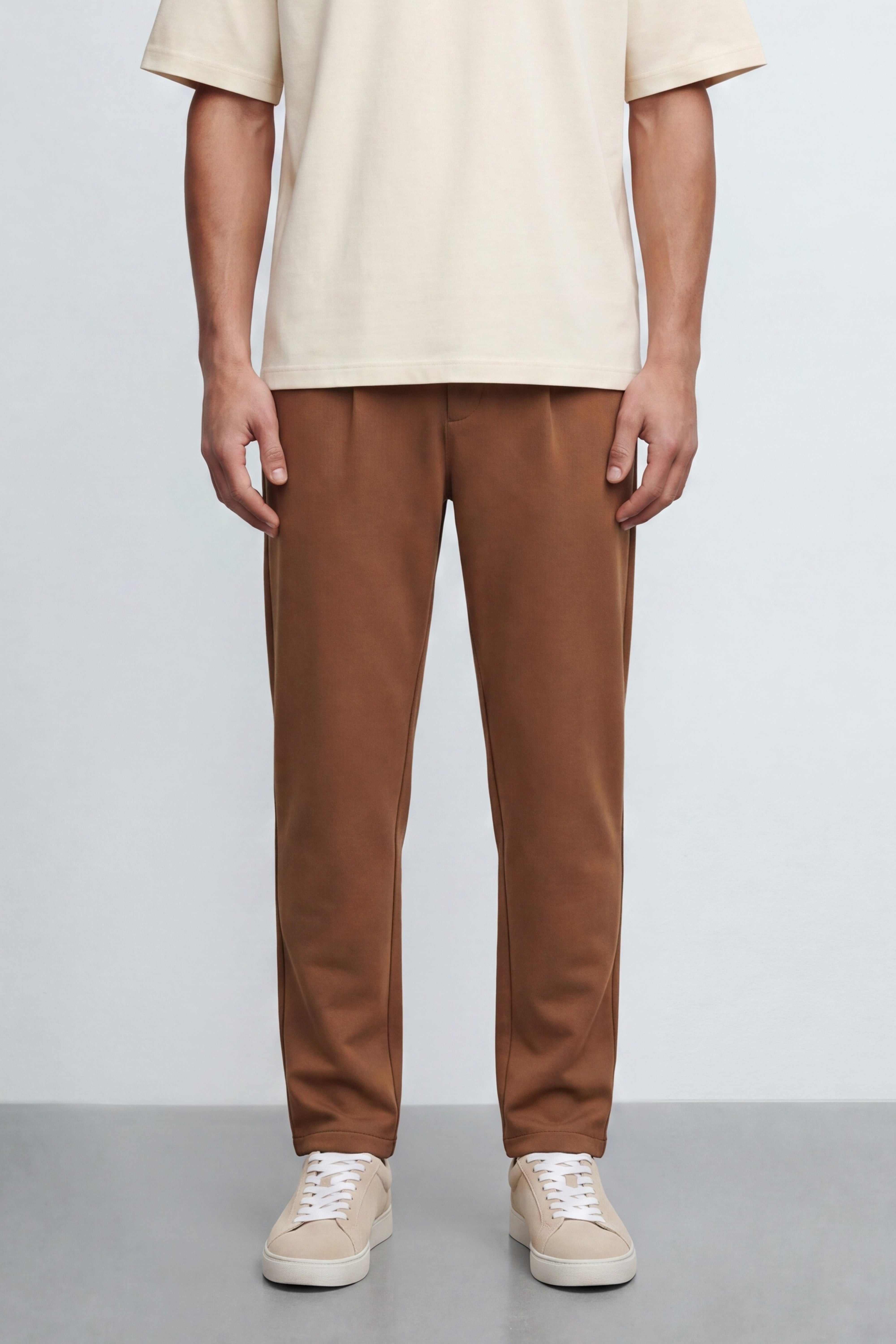 Slim Fit Cotton Blend Pants