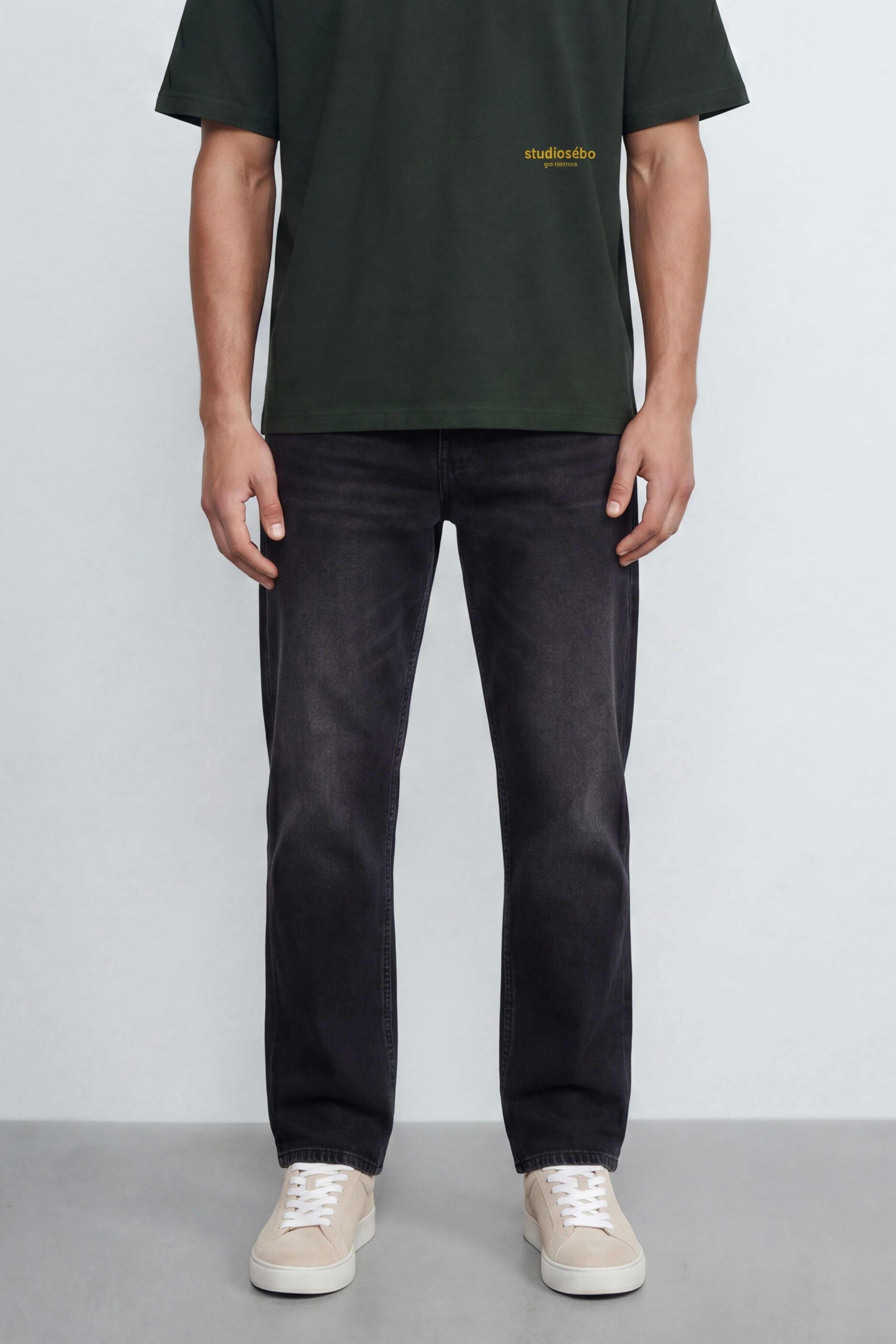 Straight Fit Cotton Jeans