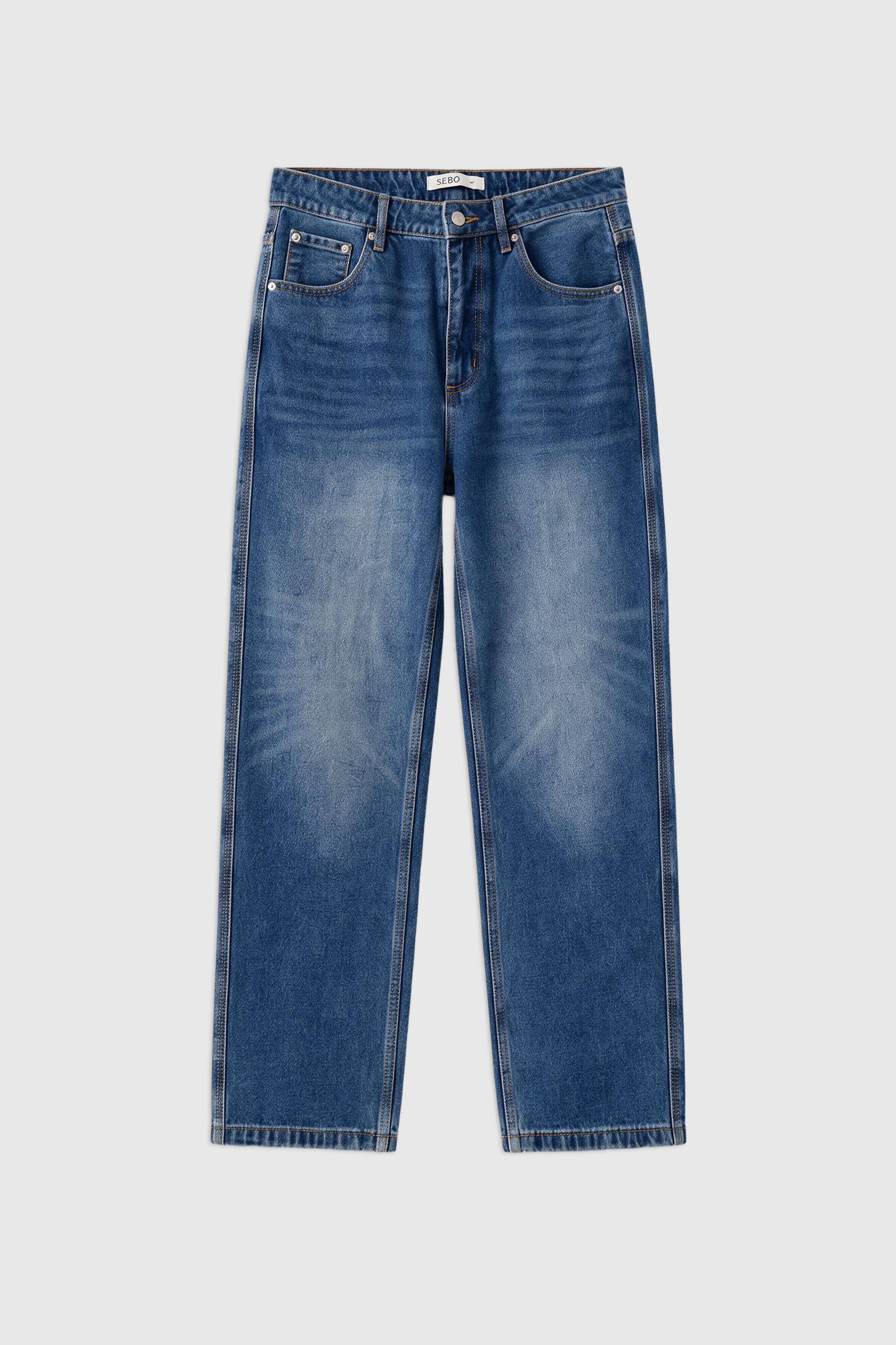 Straight Fit Cotton Jeans