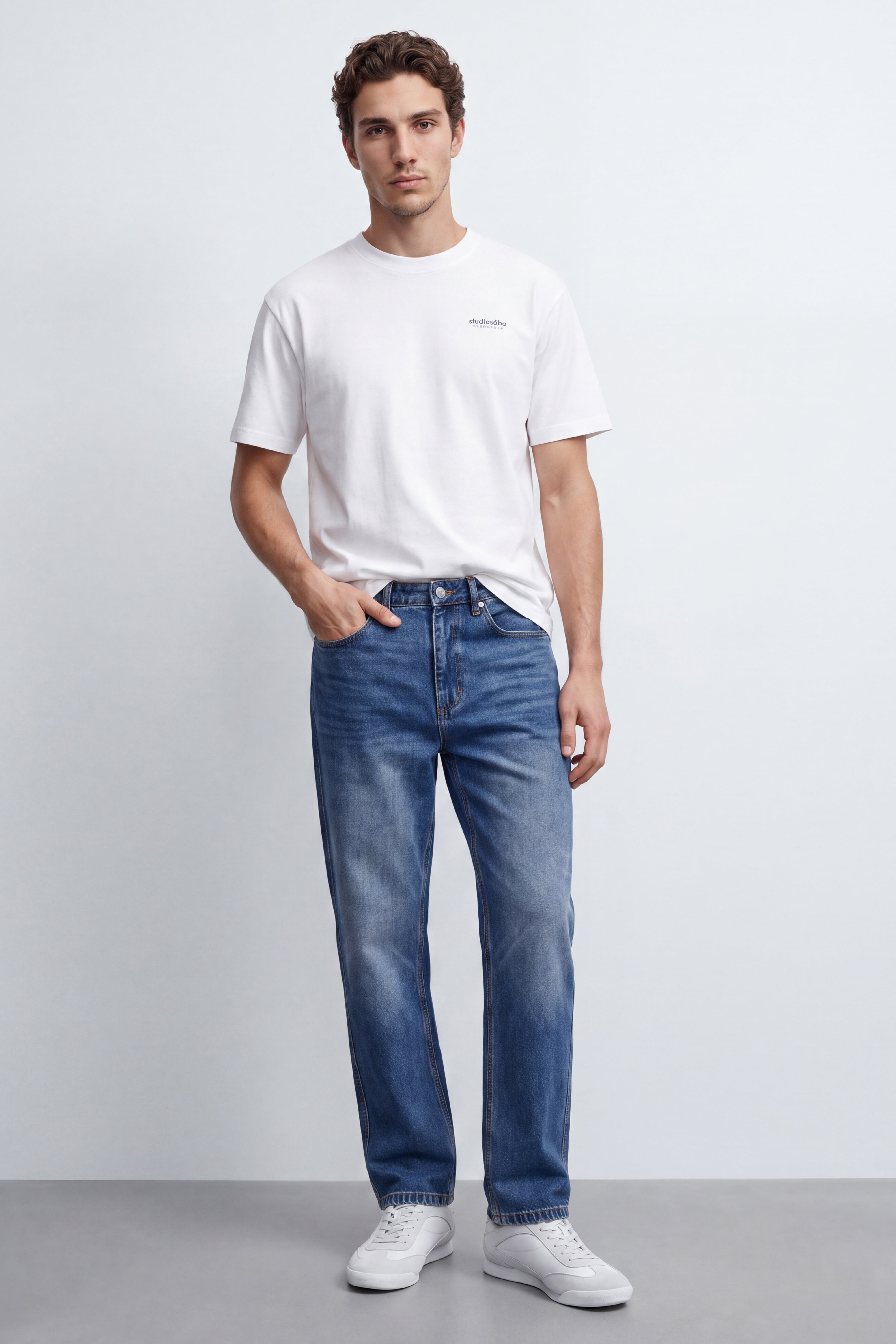 Straight Fit Cotton Jeans