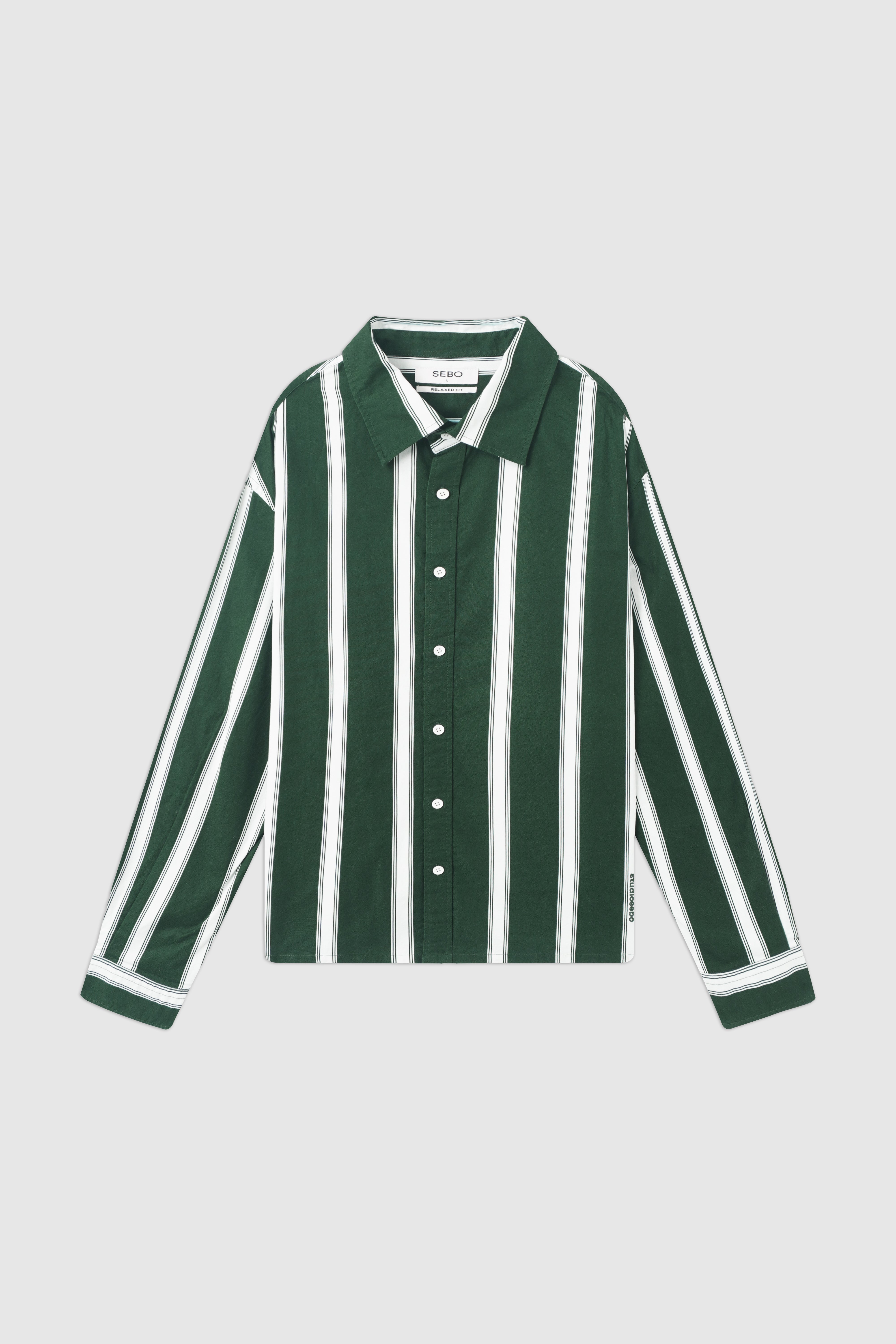 Boxy Fit Striped Oxford Shirt