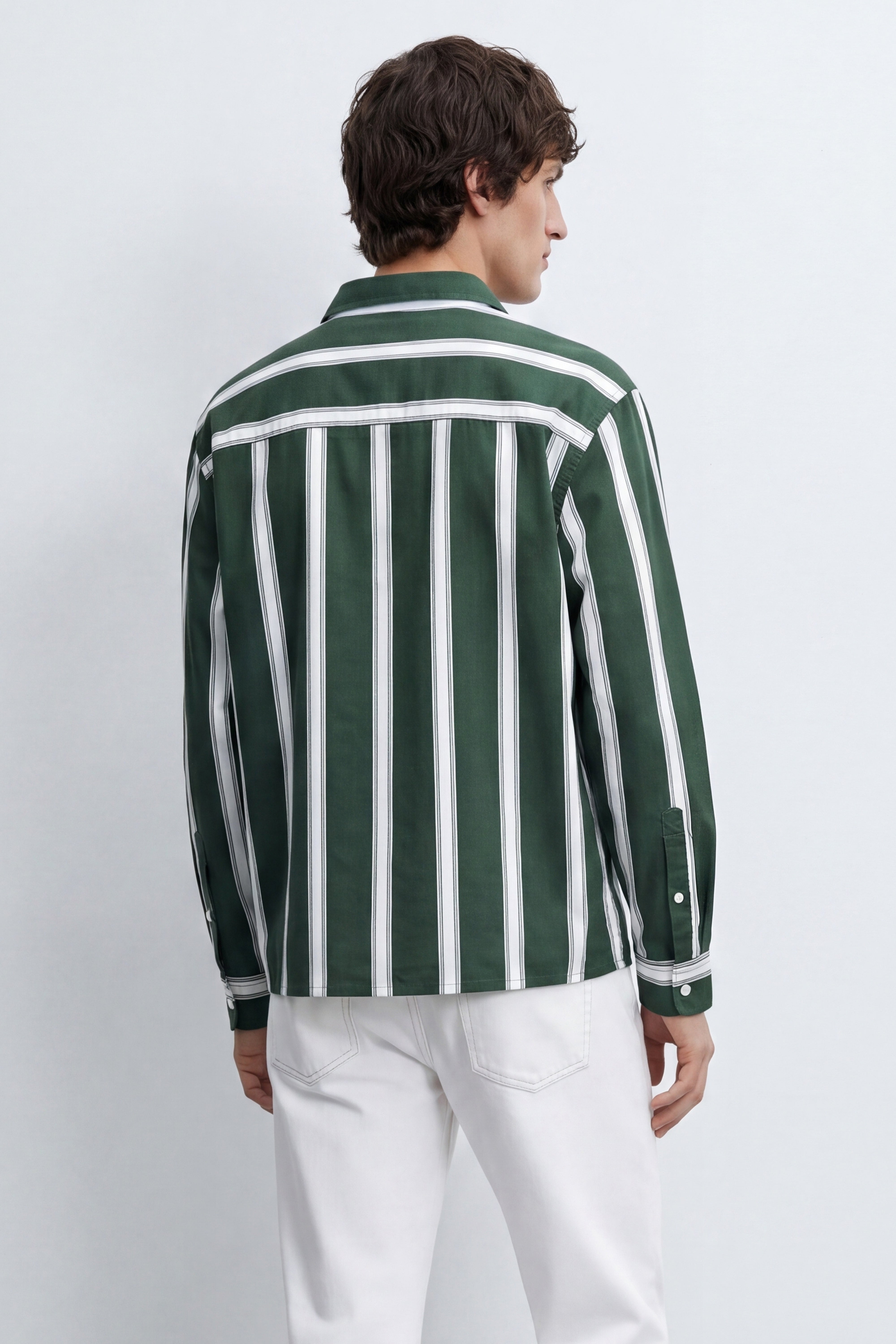 Boxy Fit Striped Oxford Shirt