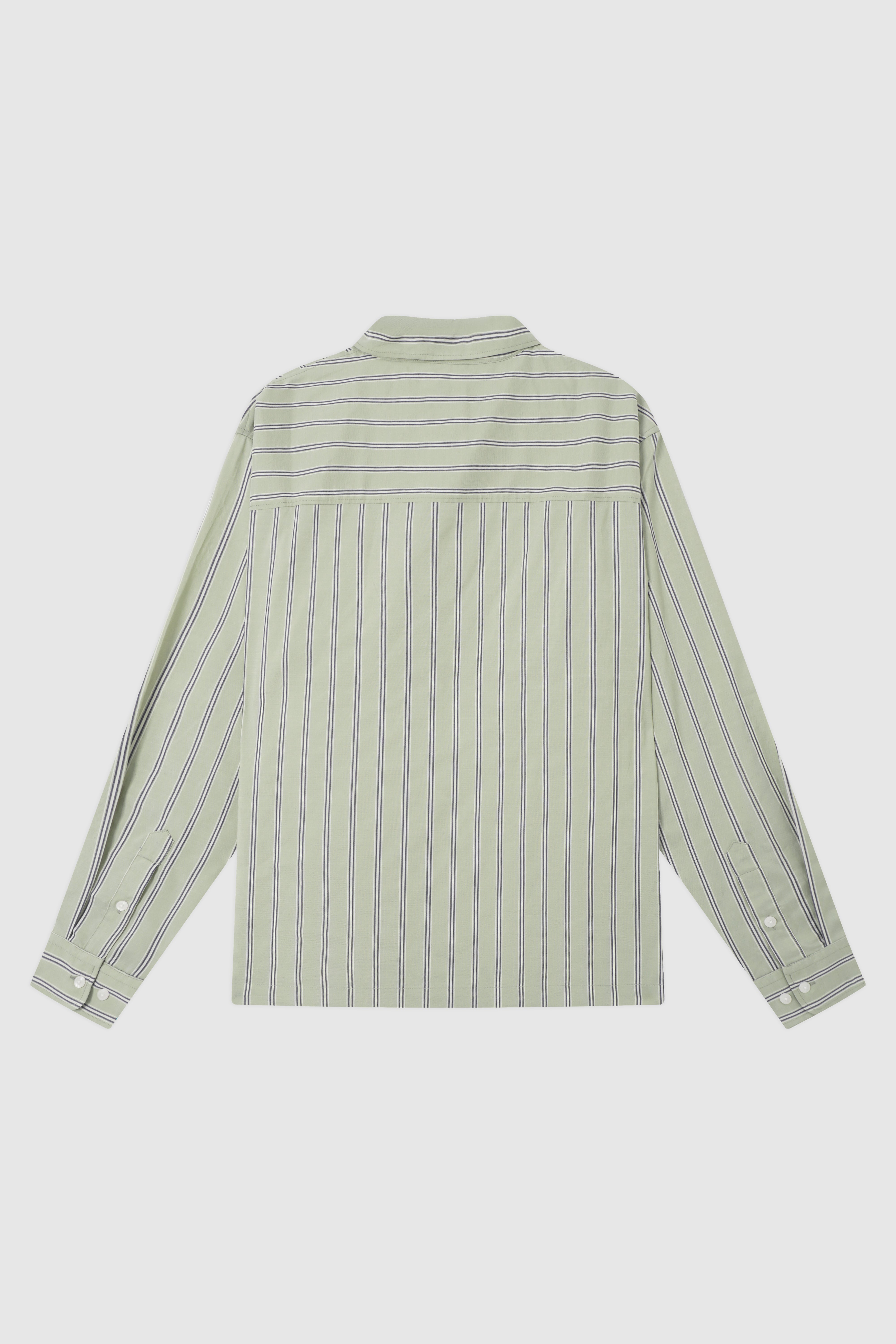 Boxy Fit Striped Button-Down Shirt