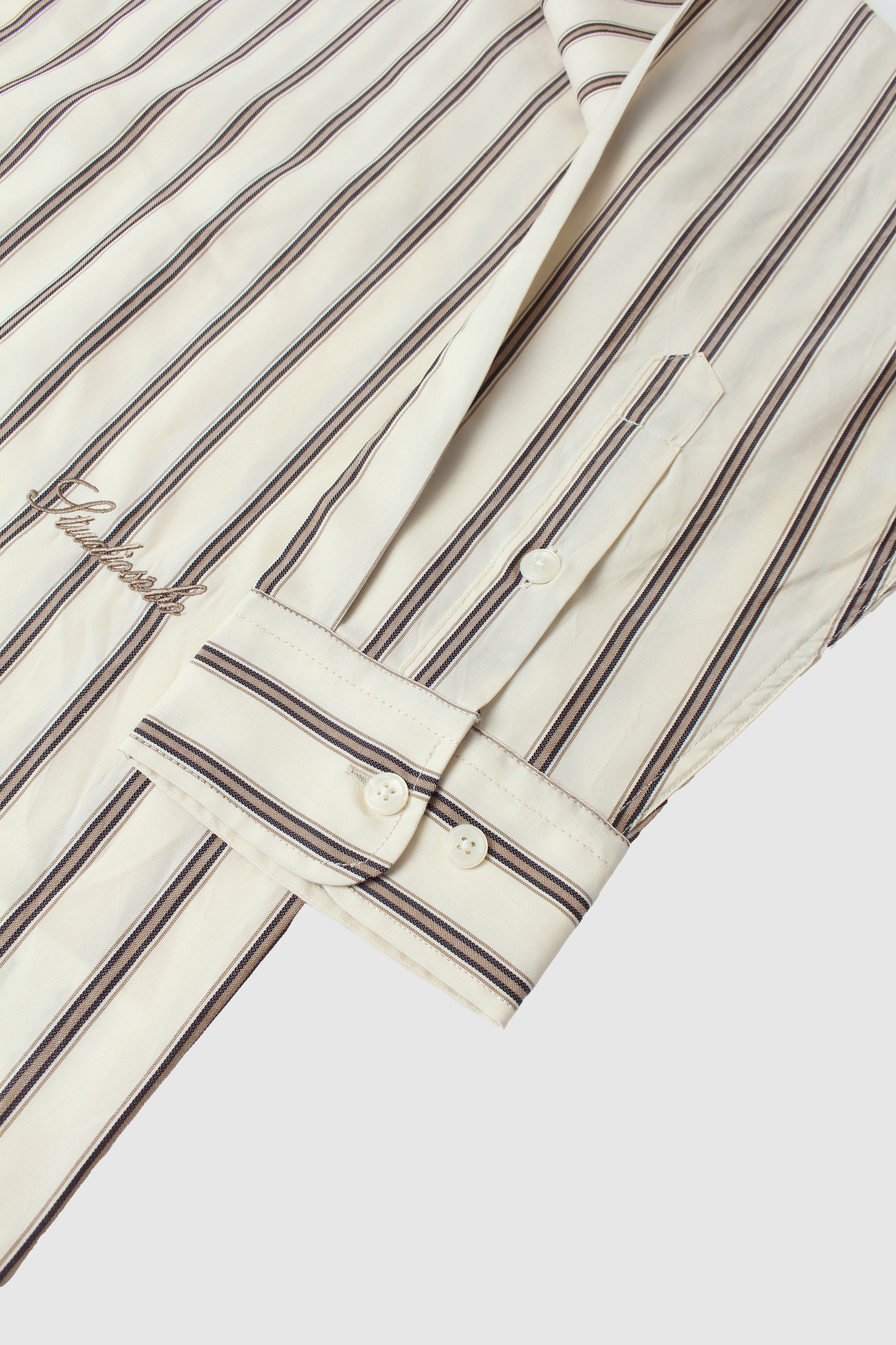 Boxy Fit Striped Button-Down Shirt