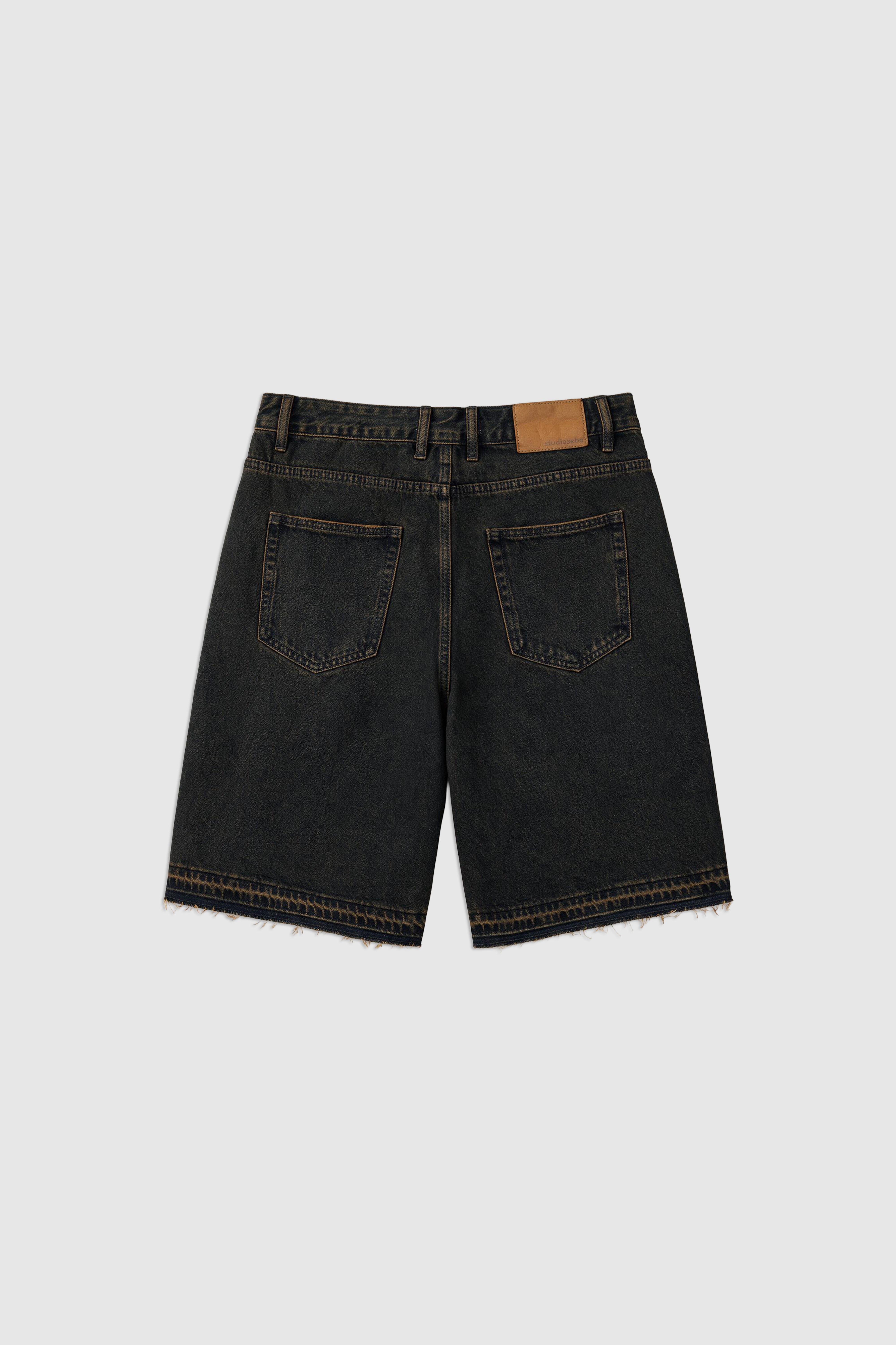 Oversized Denim Bermuda Shorts