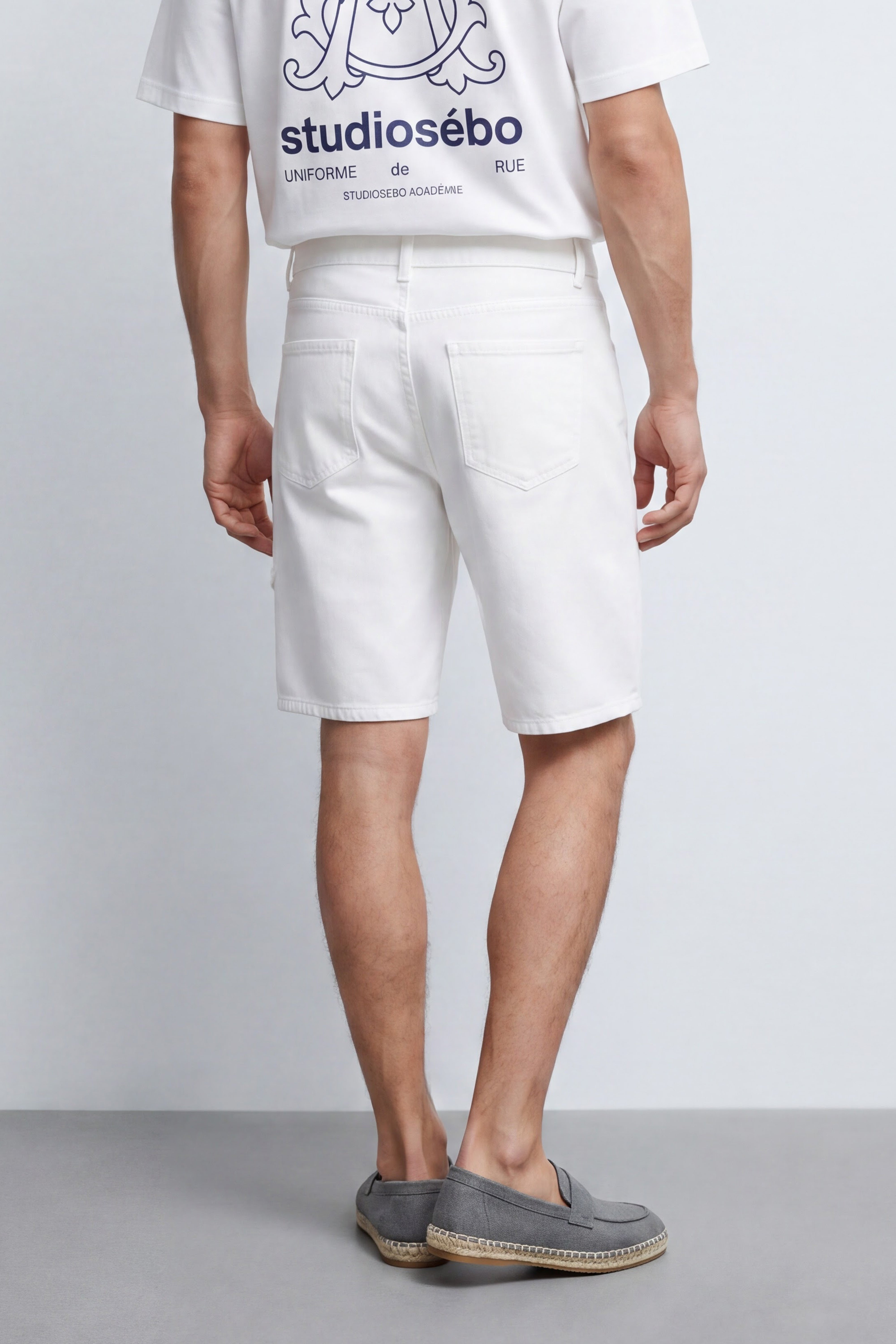 Oversized Denim Bermuda Shorts