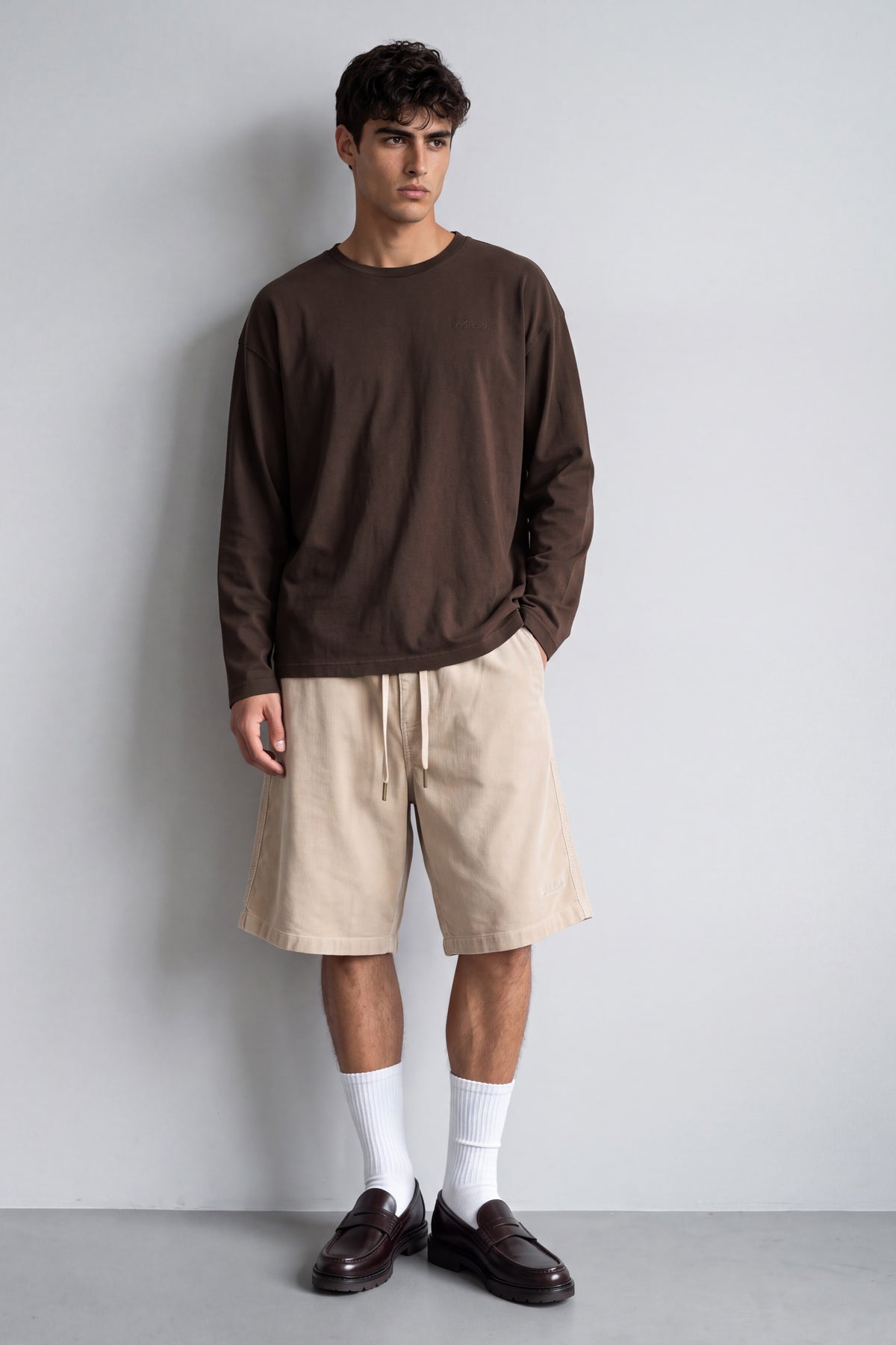 Linen-Blend Oversized Tee