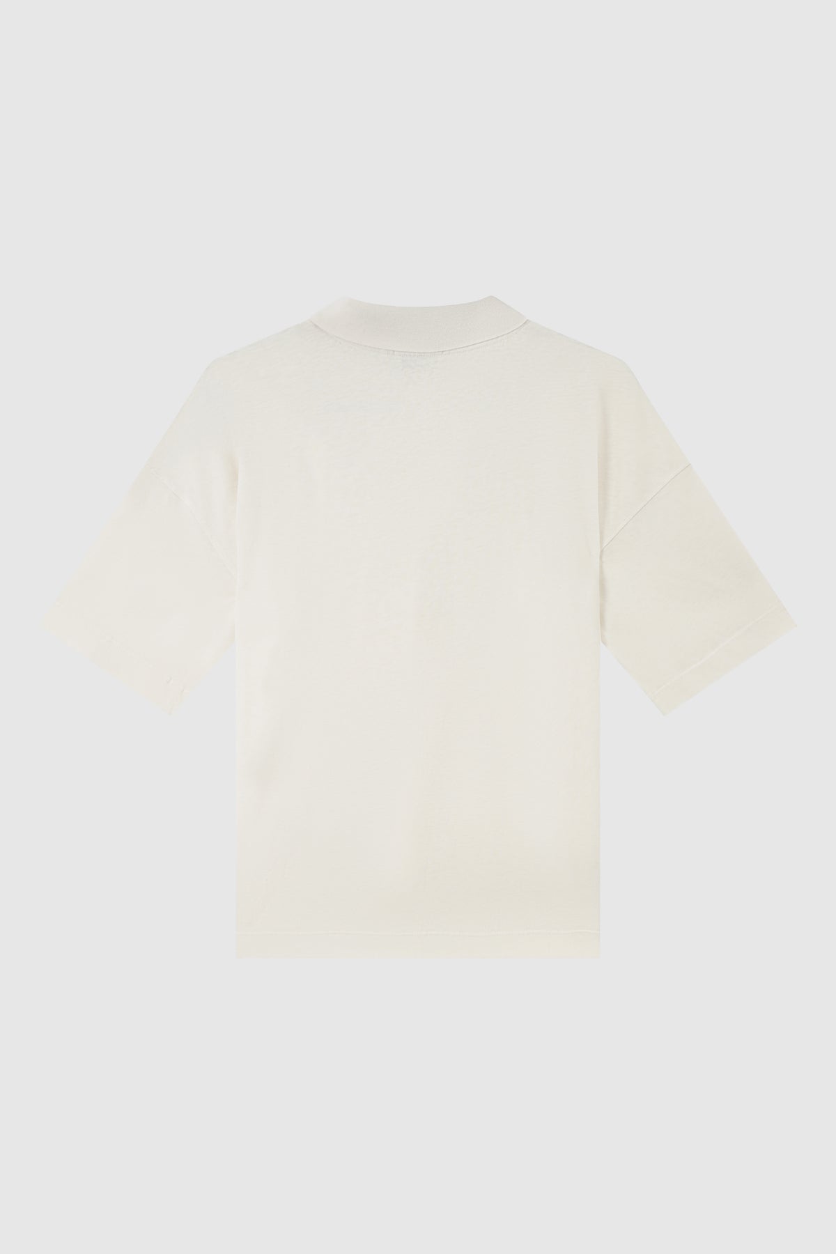 Linen-Blend Oversized Polo Shirt