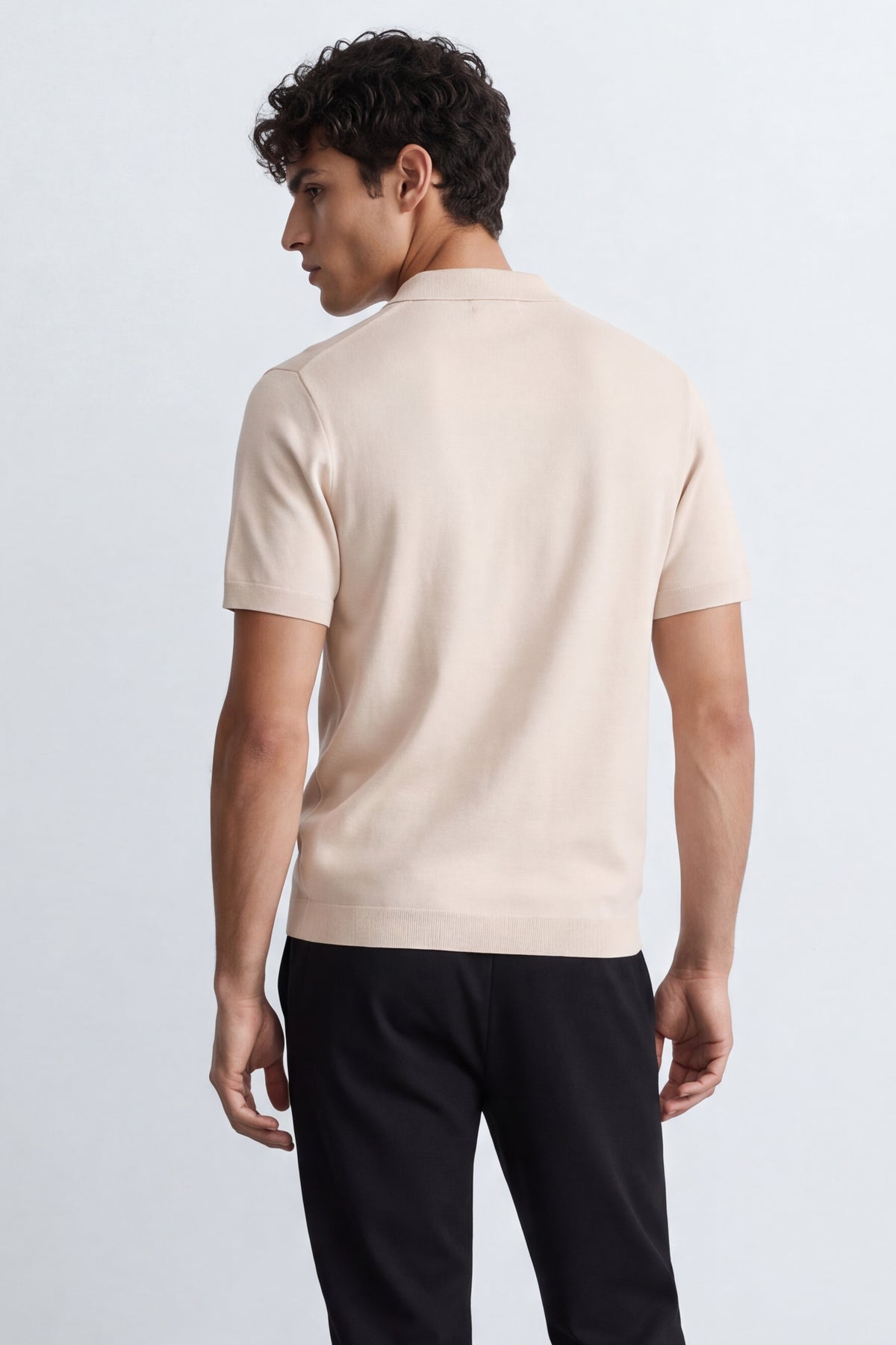 Slim Fit  Knitted Polo Shirt