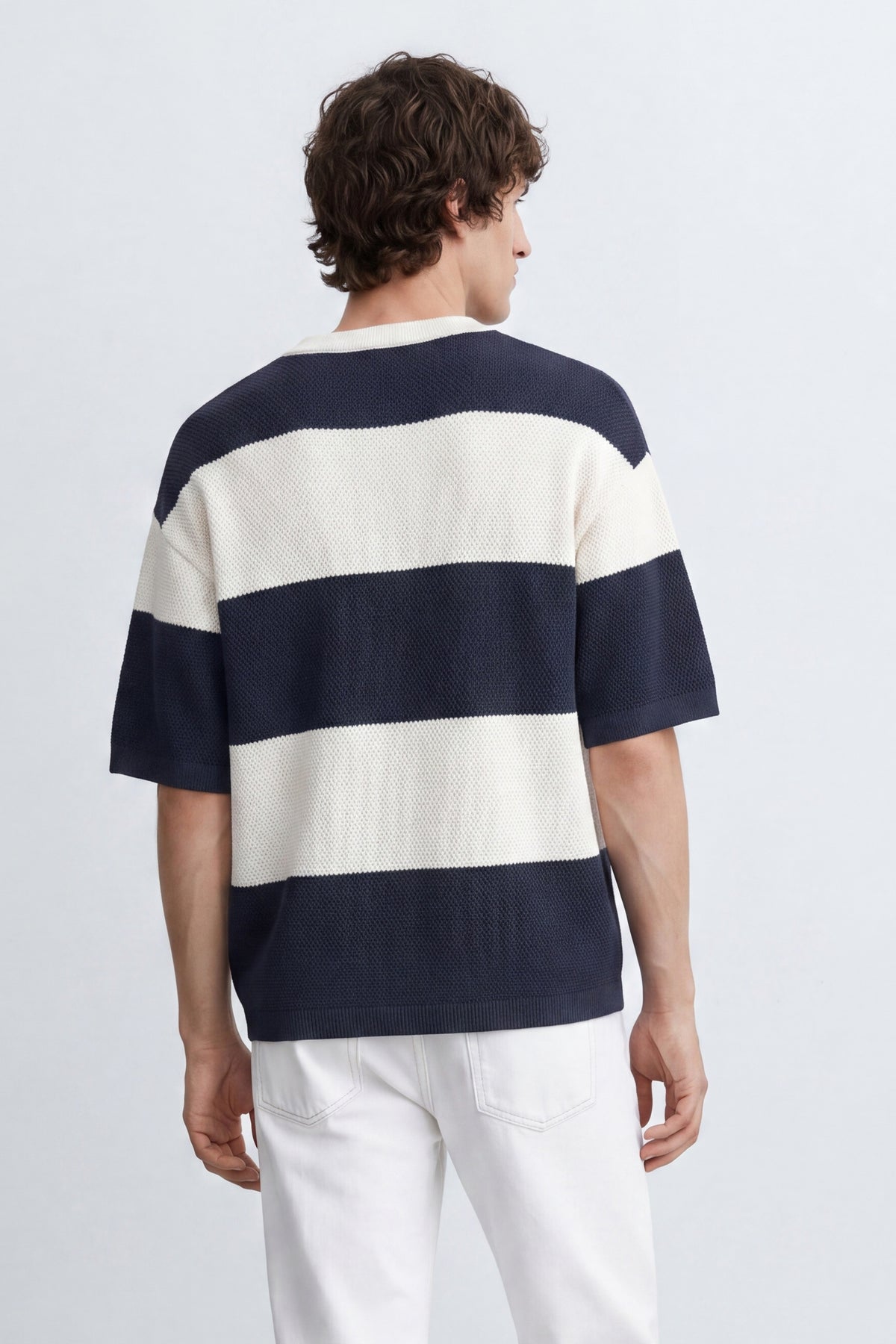 Boxy Oversized Knit Polo
