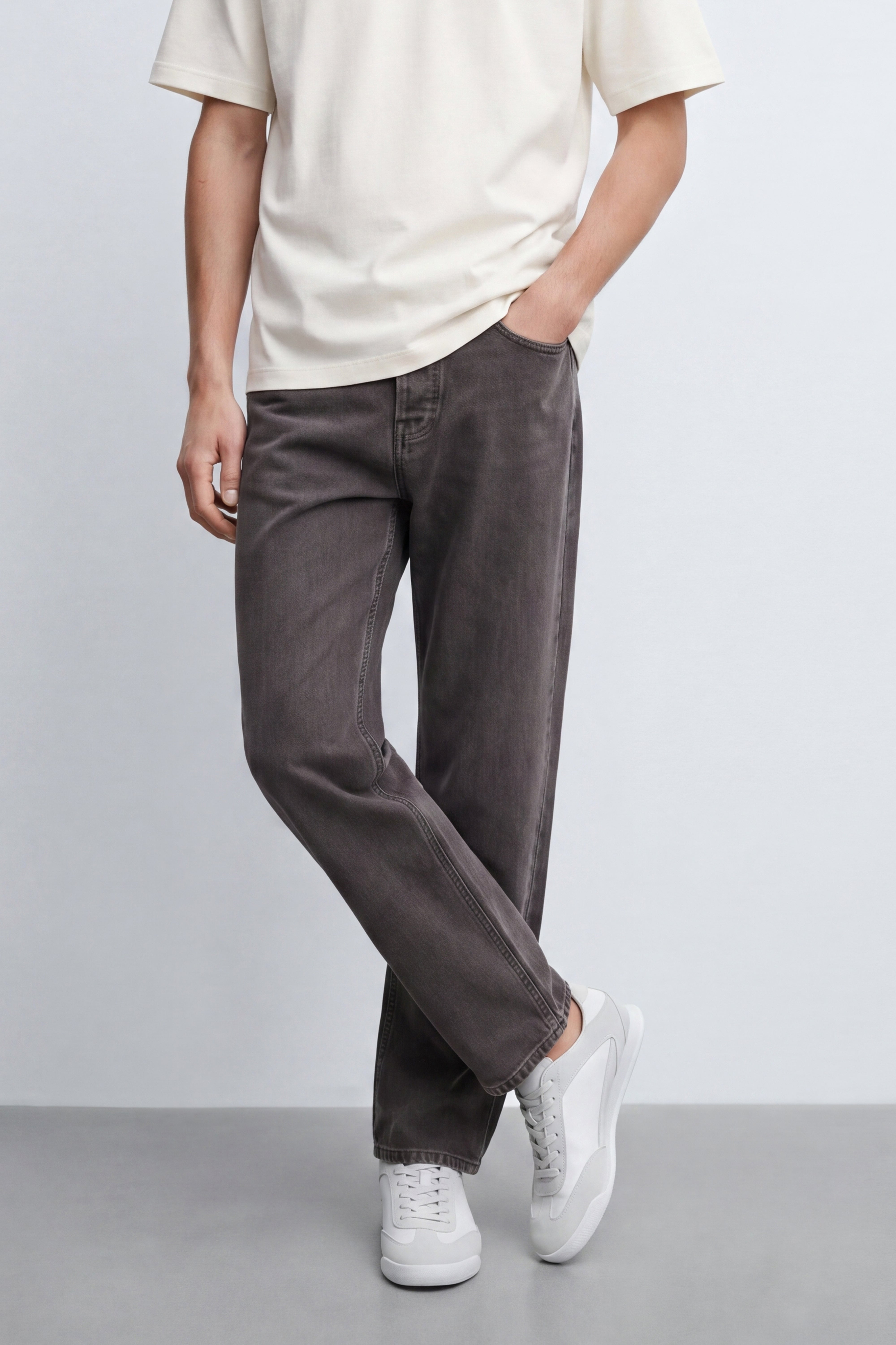 Straight Fit Cotton Pants