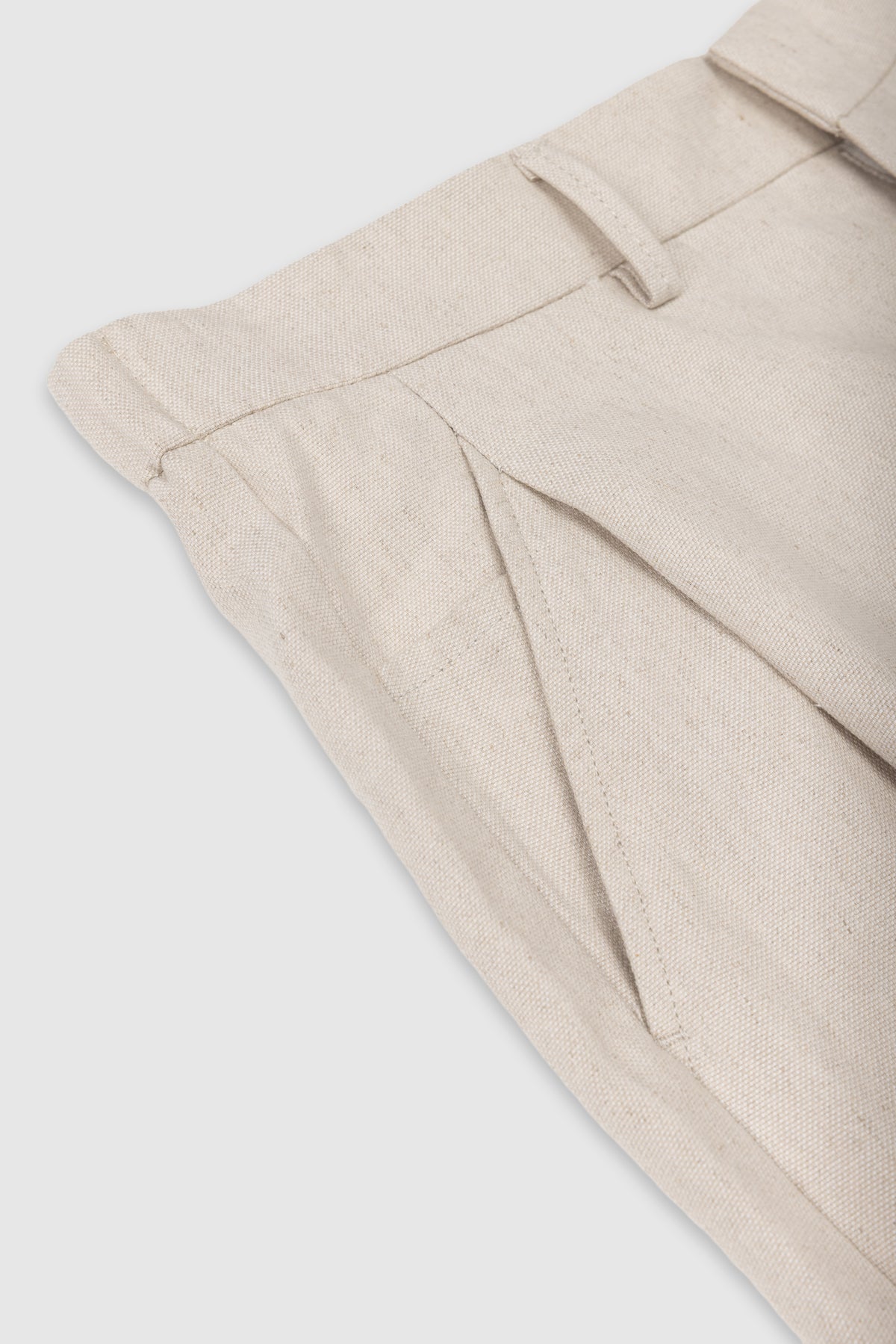 Linen-Blend Cropped Pants