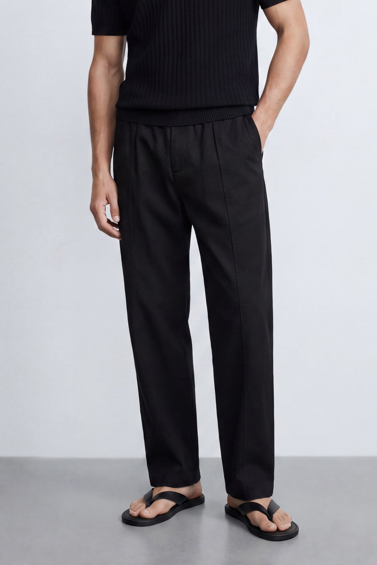 Loose Fit Black Trousers