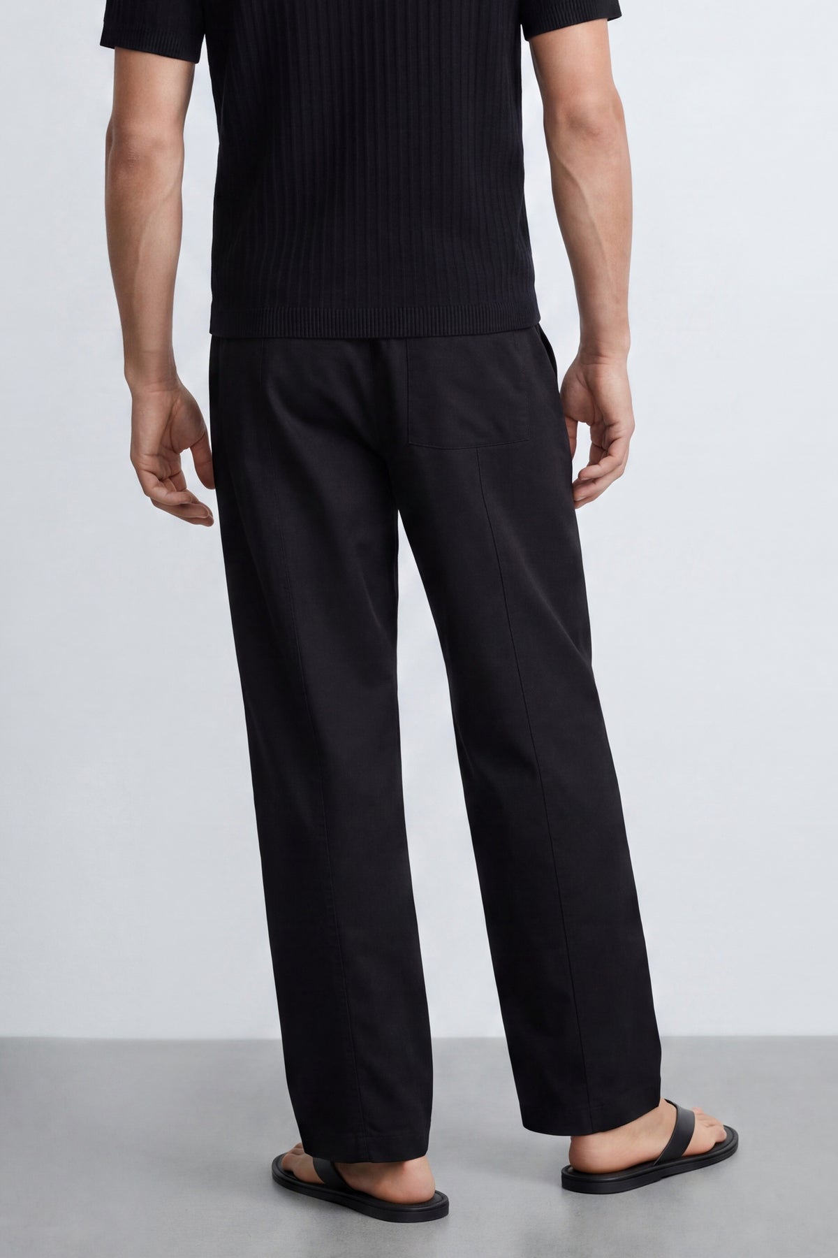 Loose Fit Black Trousers