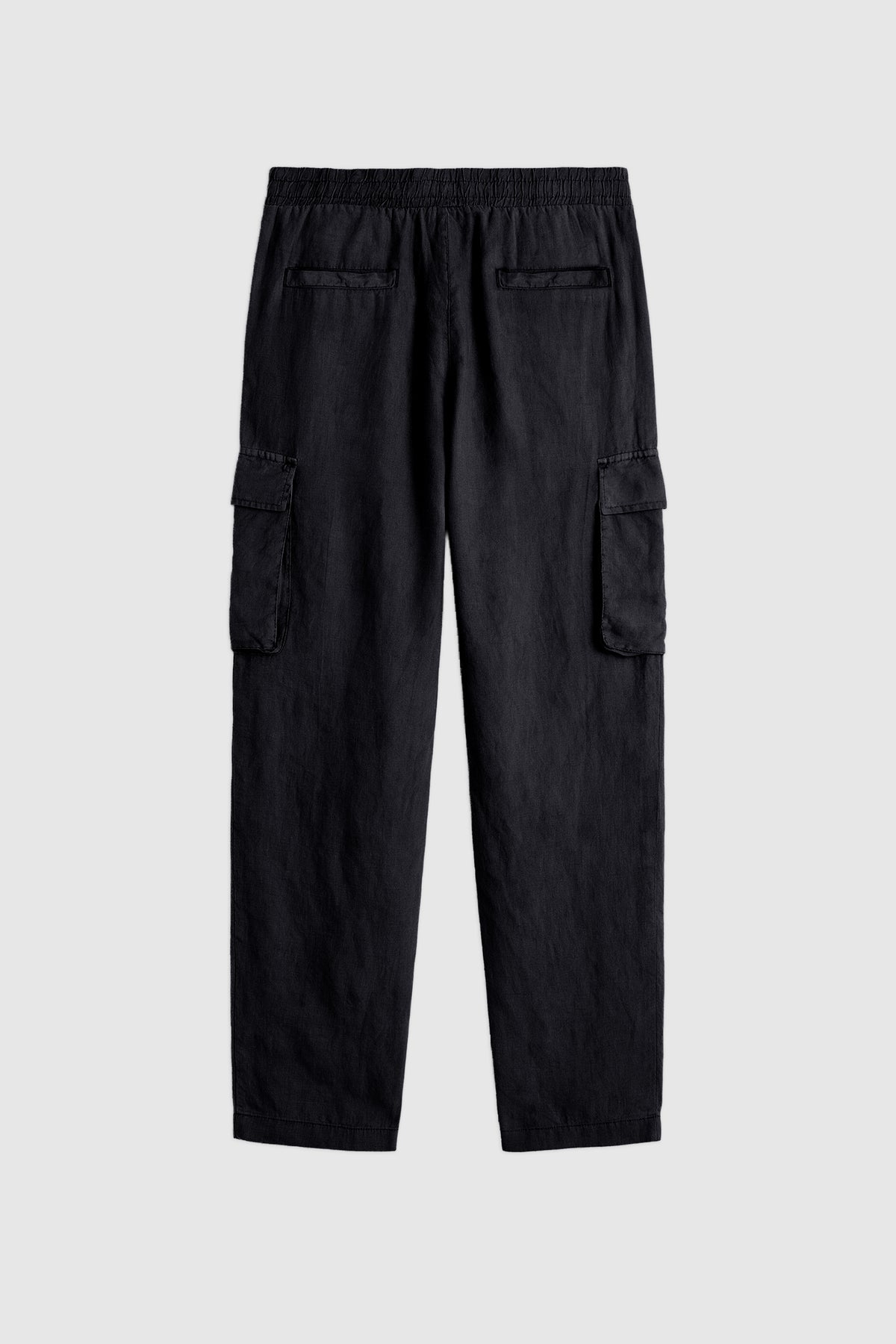 Linen Carrot Fit Cargo Pants