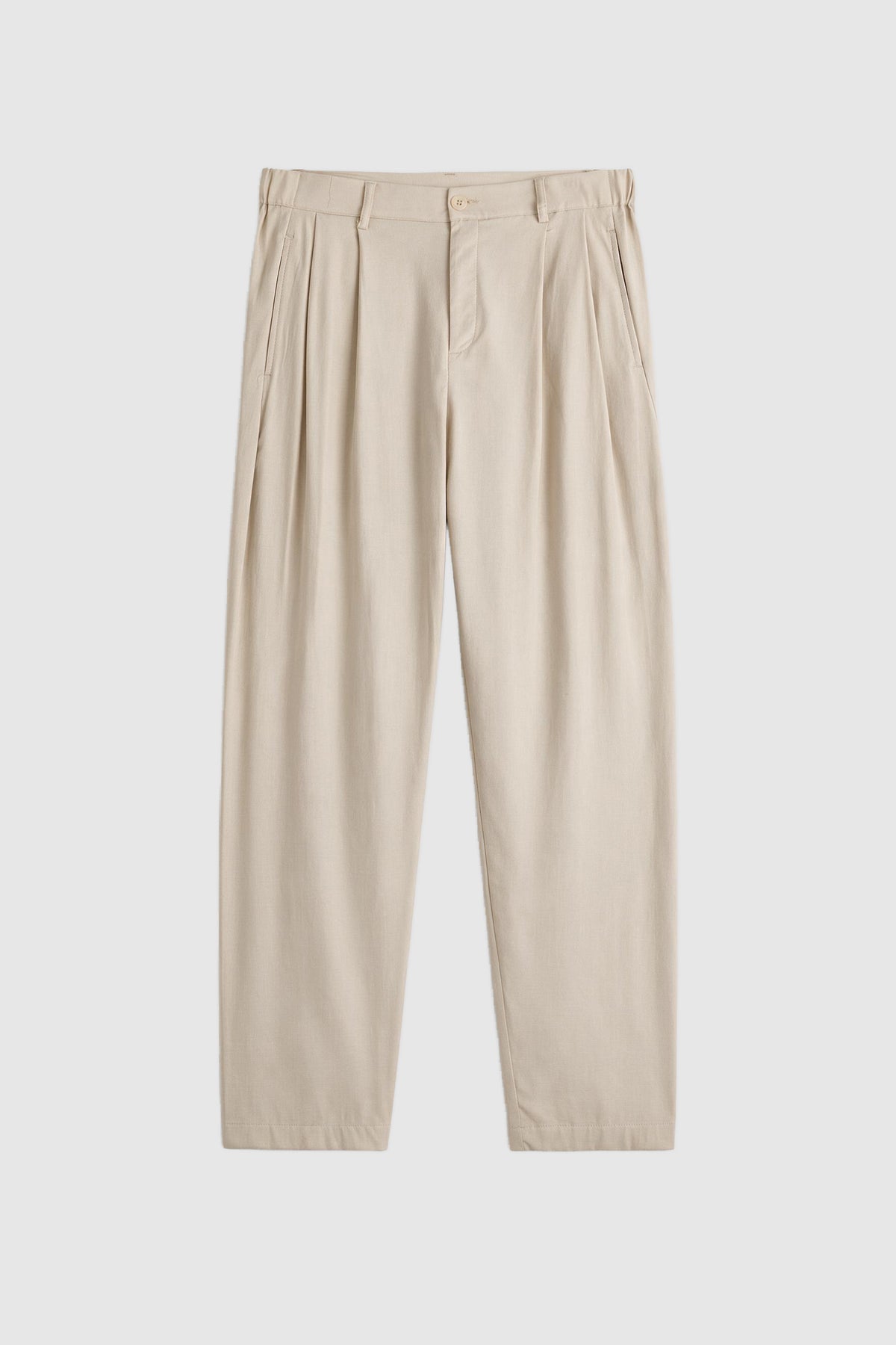 Relaxed Fit Linen-Blend Pants
