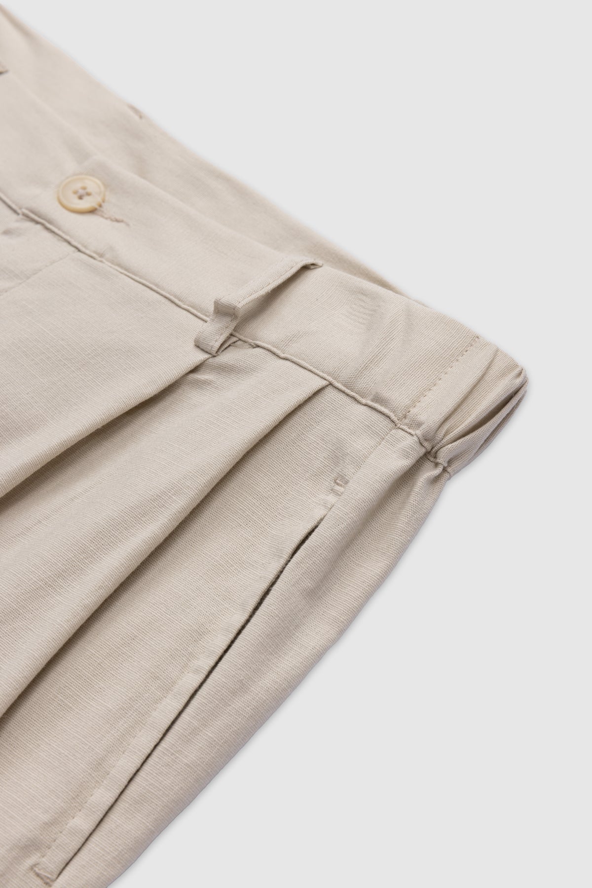 Relaxed Fit Linen-Blend Pants